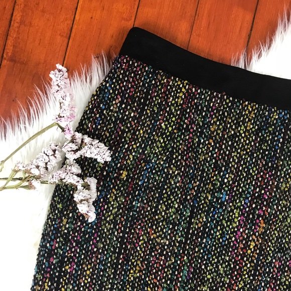 NEW Trina Turk Rainbow Multicolor Tweed Skirt - Picture 4 of 8
